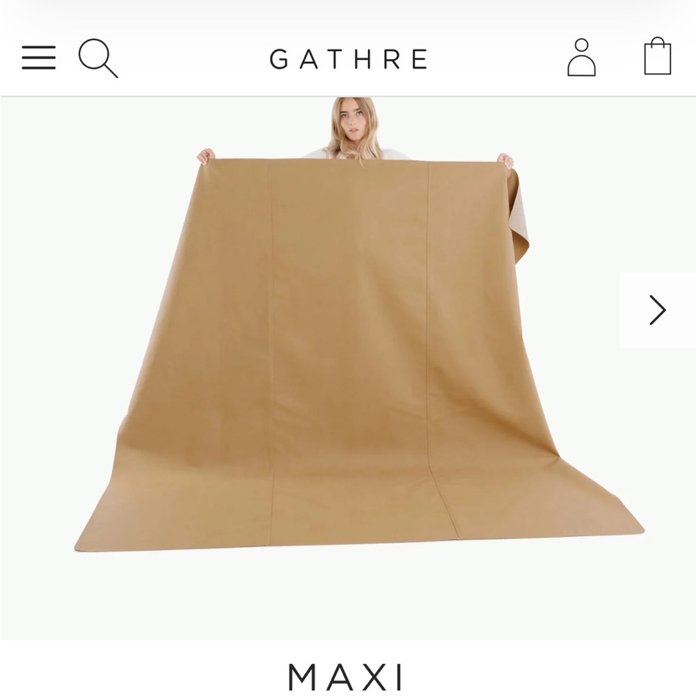 Brand new in box Gather brand genuine leather untanned Maxi size Blanket/mat